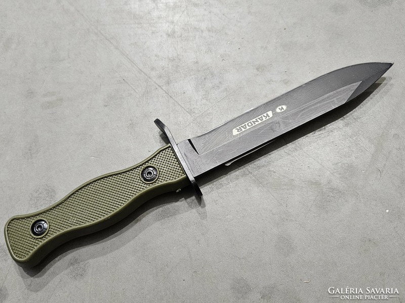 Kandar n165 military survival dagger, with quick-release case, olive color