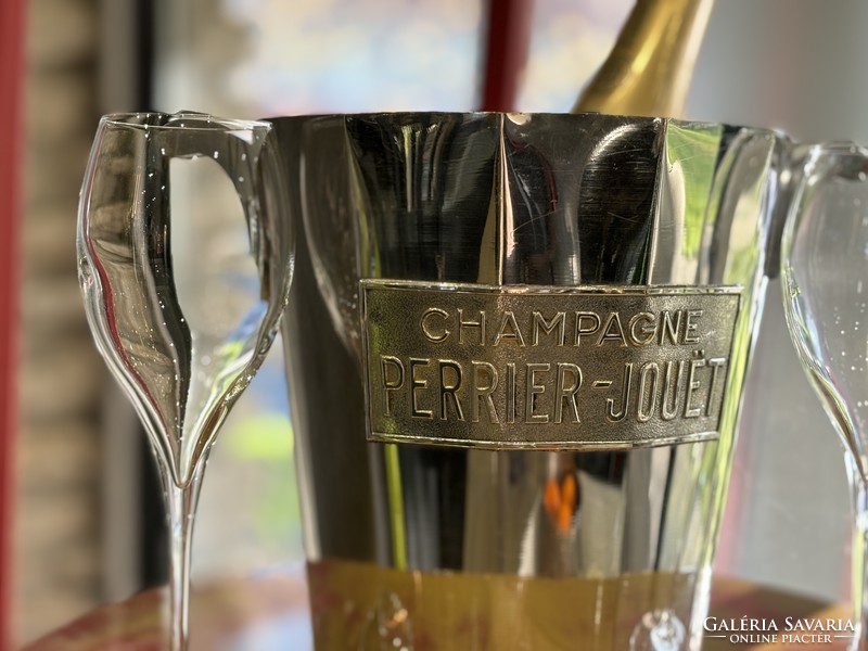 Perrier-jouët champagne polygonal art deco champagne cooler from the 1930s French argit manufacture