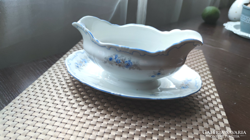 Zsolnay blue flower sauce bowl
