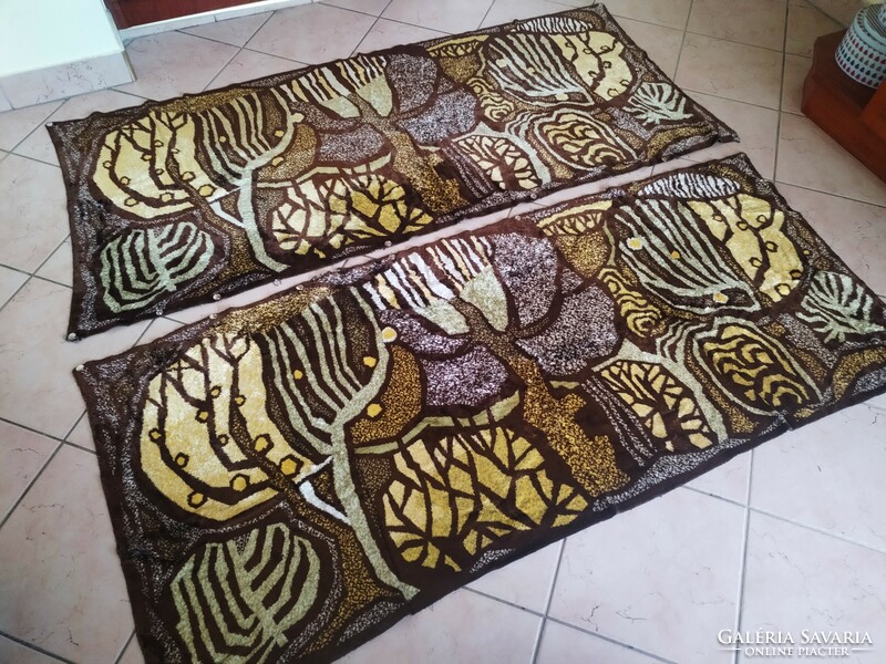 Abstract! Industrial art retro carpet wall protector pair !!