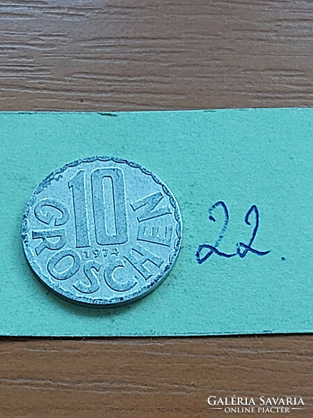 AUSZTRIA 10 GROSCHEN 1974  ALU.  22