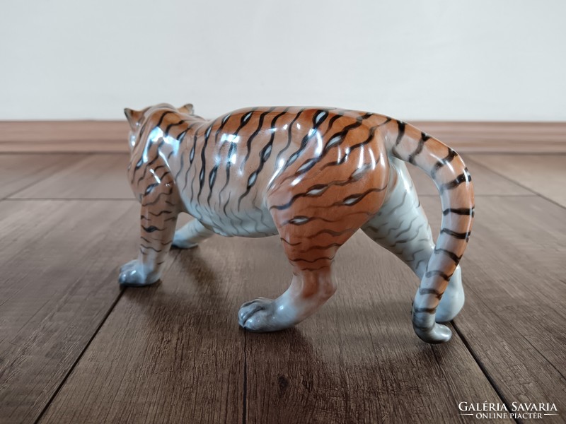 Régi Herendi porcelán tigris