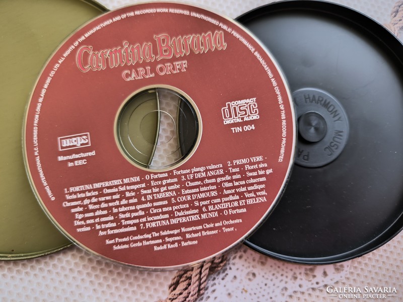 Carmina Burana Carl Orff CD in metal case for sale!