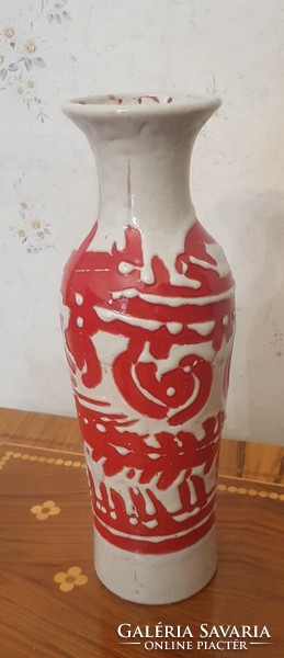 Hungarian applied art ceramic vase