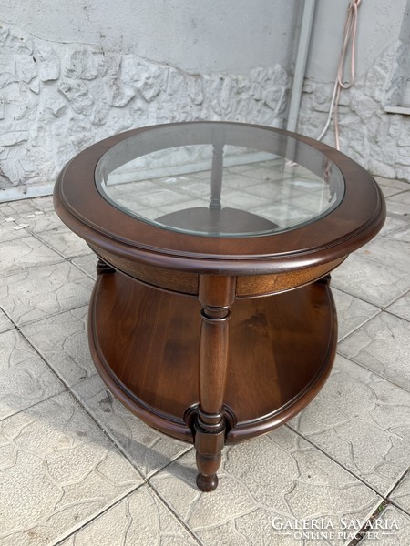 Antique style two-level large coffee table