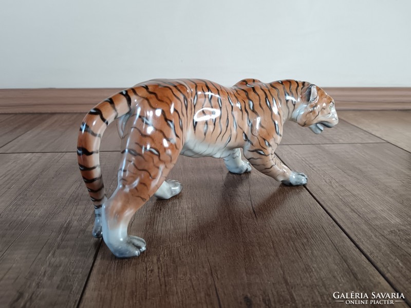 Régi Herendi porcelán tigris