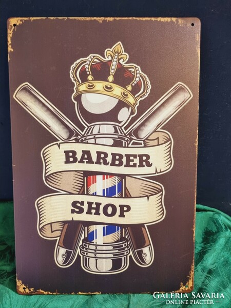 Barber Shop  Vintage fém tábla ÚJ! (58)