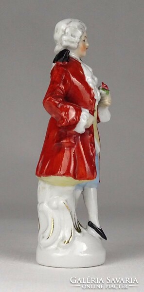 1Q858 old Rococo porcelain male figure 12.5 Cm