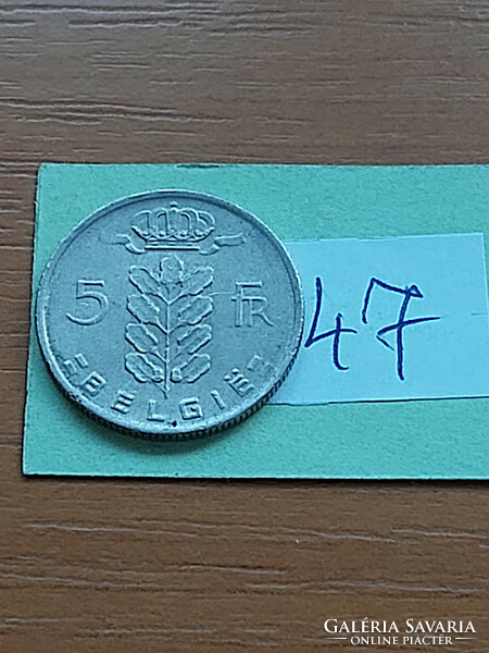 Belgium belgie 5 francs 1968 copper-nickel 47