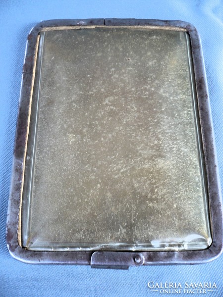 Old lockable metal frame pass-certificate case-holder