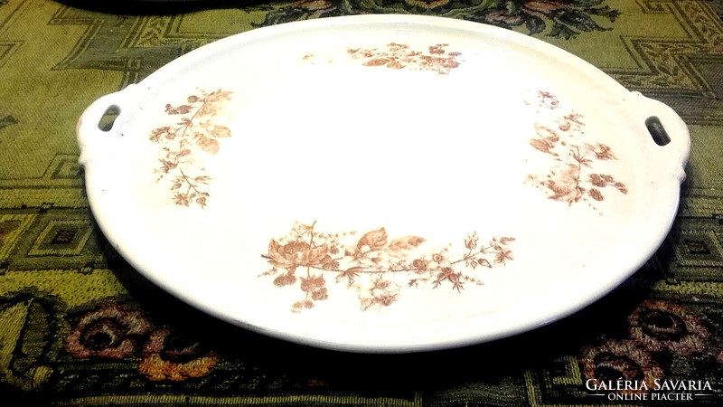 Charming antique porcelain tray cake plate with handles - 41 cm - art&decoration