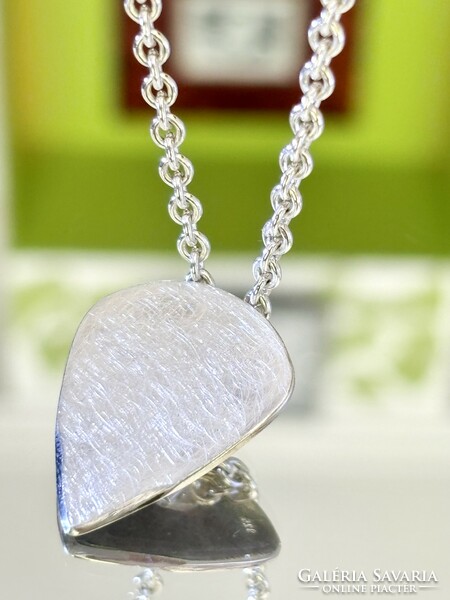 Silver guitar pick pendant and necklace (can be engraved)