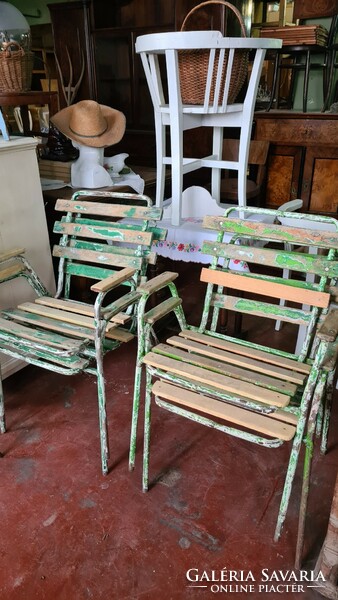 Retro beach chairs, table, garden set