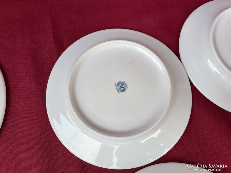 Alföld Alföldi  menzamintás kék csíkos süteményes tányérok tányér nosztalgia darab