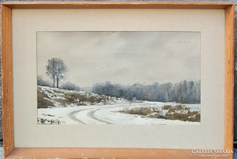 Lajos Dobroszláv (1902-1986): winter landscape