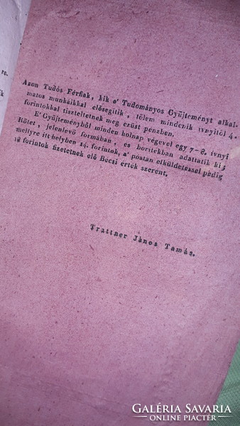 1819. Fejér György - Tudományos Gyűjtemény állapot a képek szerint Trattner János Tamás