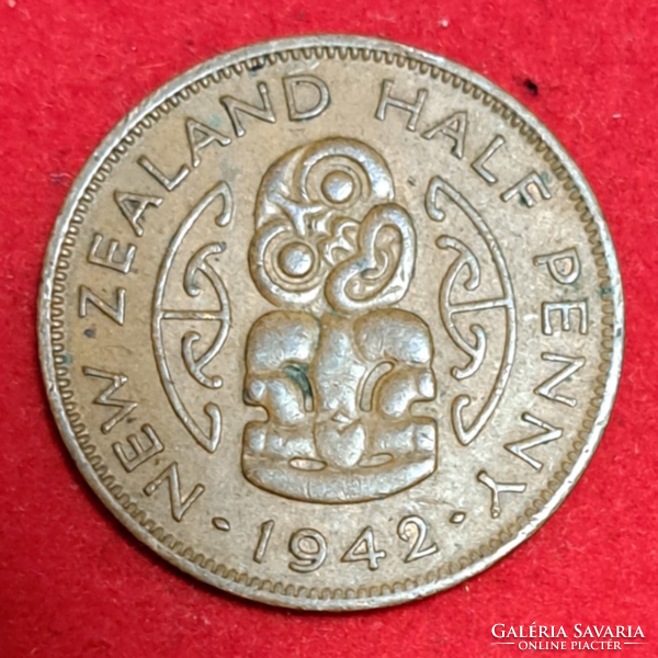 1942 Új-Zéland fél Penny (1614)