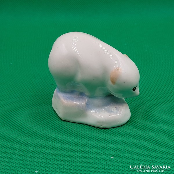 Rare collectible ceramic polar bear figure from Bodrogkeresztúr