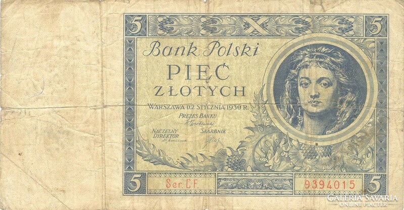 5 Zloty zlotych 1930 poland 1.