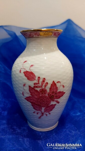 Herendi lila Apponyi mintás,porcelán váza.
