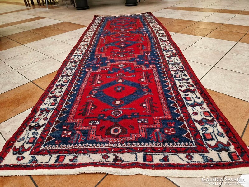 Iranian hamadan 115x315 hand knotted wool persian rug mz254