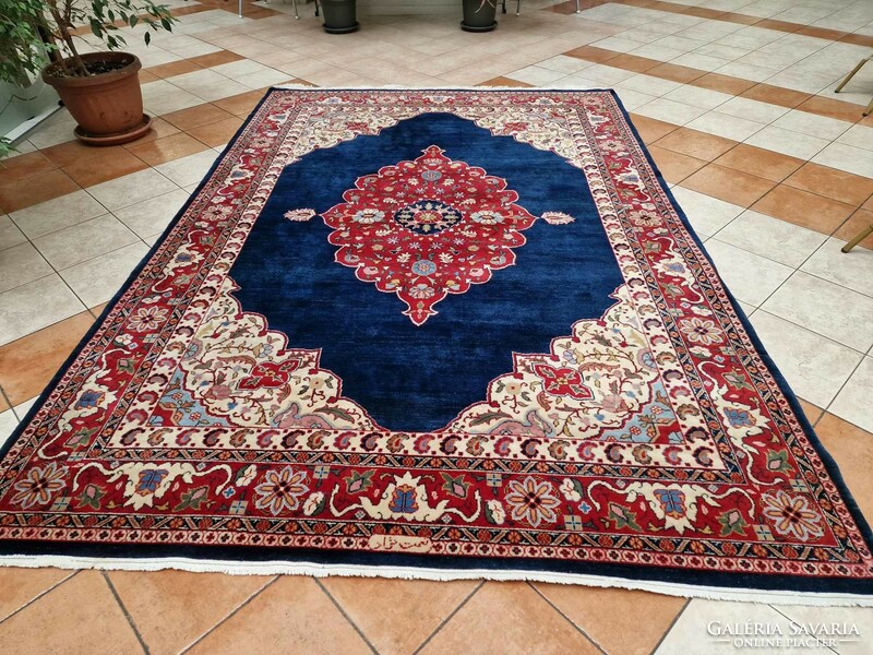 Álomszép iráni tabriz 230x335 kézi csomózású gyapjú perzsa szőnyeg MZ250