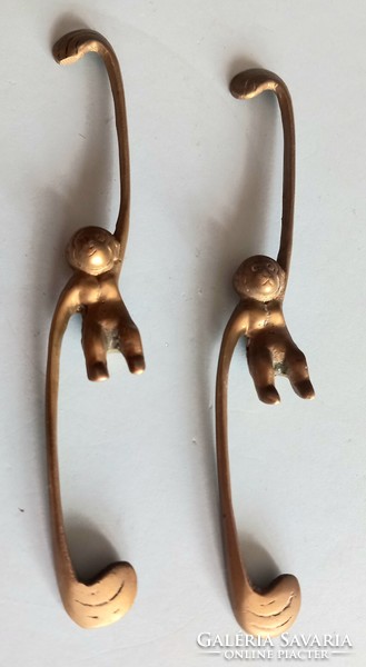 2 Pcs copper hanger vintage negotiable design monkey