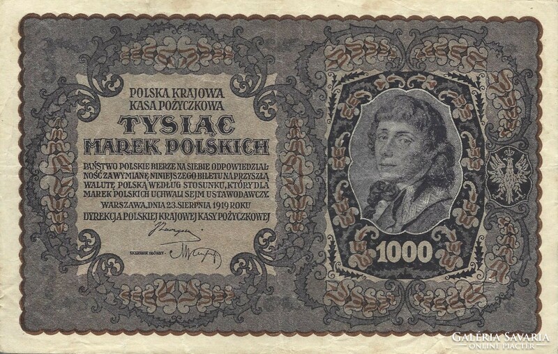 1000 marka 1919 Lengyelország III. széria