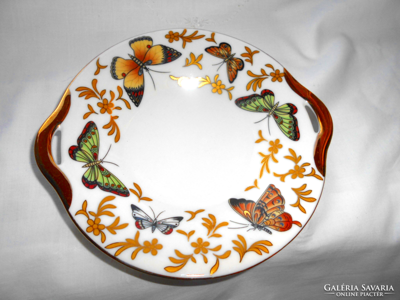 Porcelain plate with handles