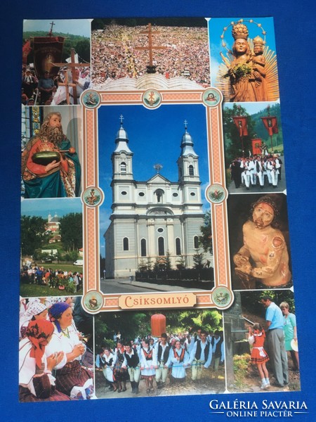 Old large postcard: číksomlomyó