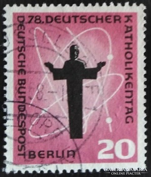 BB180p / Németország - Berlin 1958 Katolikusnap bélyegsor 20 Pf. záróértéke pecsételt