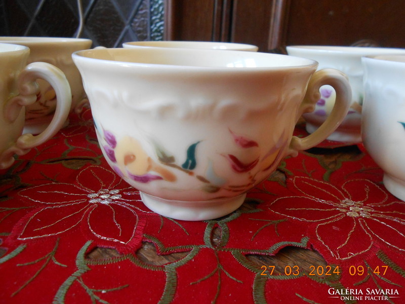 Zsolnay Orchidea mintás teás csésze, 6 db