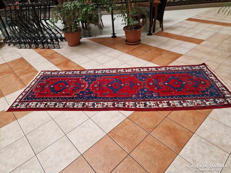 Iranian hamadan 115x315 hand knotted wool persian rug mz254