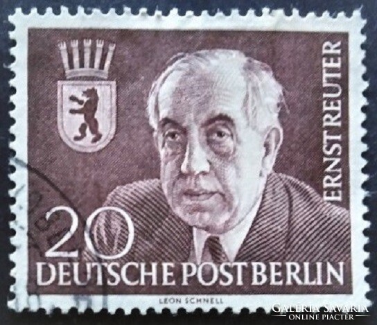Bb115p / Germany - Berlin 1954 dr. Sealed with Ernst reuter stamp