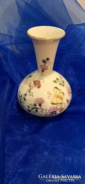 Zsolnay butterfly pattern porcelain vase.