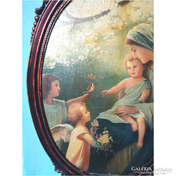 Nagyméretű Mária a kis Jézussal olajfestmény