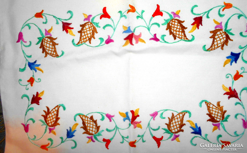 Embroidered decorative cushion cover 50 cm x 42 cm - professionally made by hand
