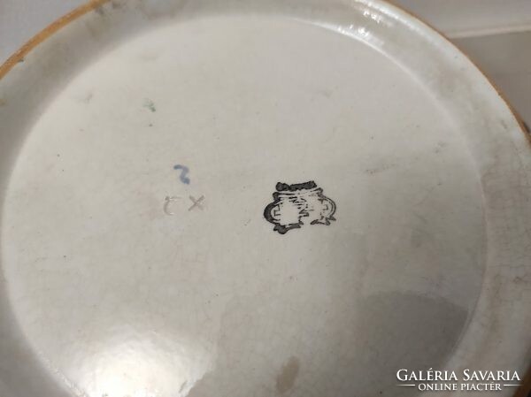 Antique French Gien Renaissance bowl tin-glazed earthenware porcelain fruit bowl centerpiece 957 8639
