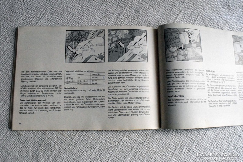 Opel cadet manual, description, 1984