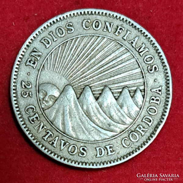 1956. Nicaragua 25 Centavos  (1648)