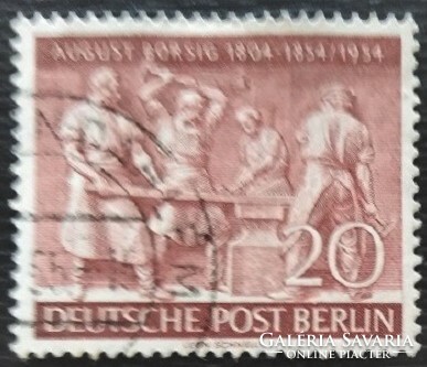 Bb125p / Germany - Berlin 1954 august borsing stamp stamped