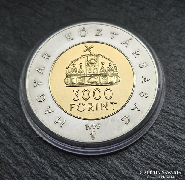 Államalapitás 1000 évfordulójára kiadott 3000ft BU érmét UNC