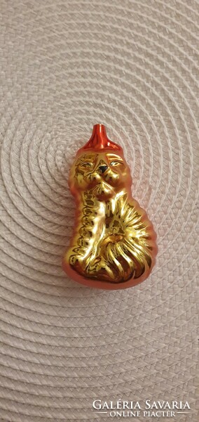 Christmas tree decoration - retro cat /came off a little under the hanger/