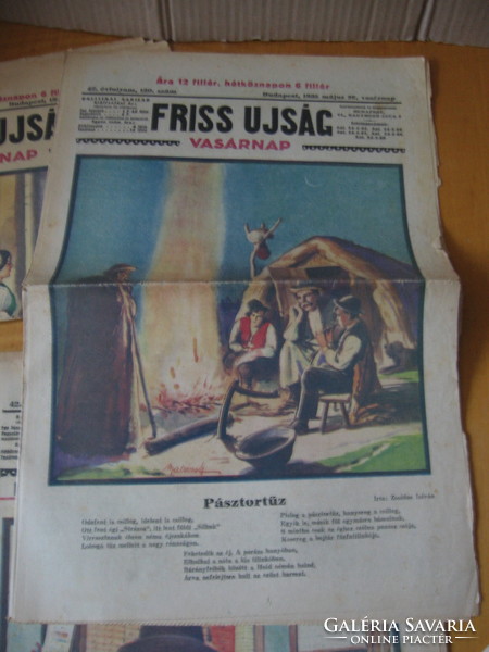 Fresh newspaper Sunday 1935 and 1937