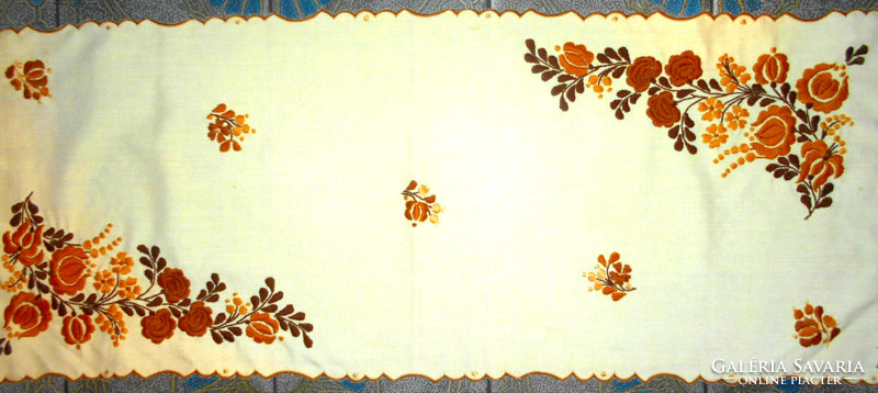Embroidered tablecloth, runner 85 cm x 33 cm - professionally made needlework