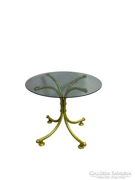 Metal frame glass flat design coffee table - 50607