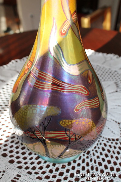 Art Nouveau vase by Zsolnay - volcano