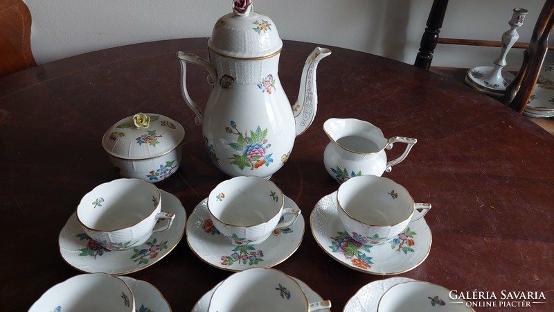 Herend Victorian patterned tea set for 6 people