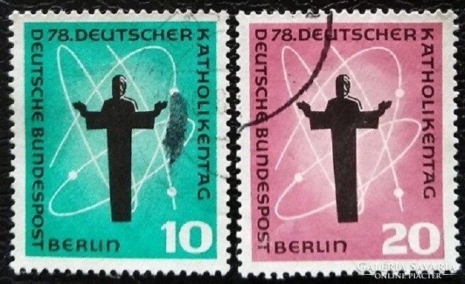 BB179-80p / Németország - Berlin 1958 Katolikusnap bélyegsor pecsételt