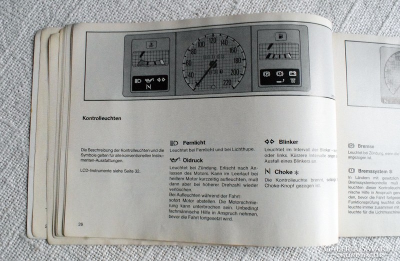 Opel cadet manual, description, 1984